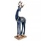 24" Blue & Gold Deer Christmas Decoration Figurine, Christmas Figure, Large